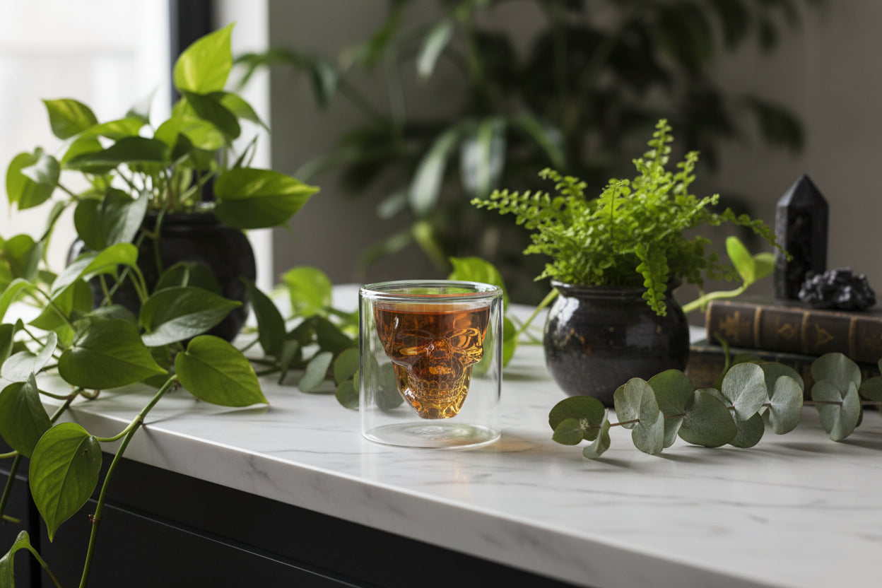 Skull Head Crystal Wine Glass Sorceress Sanctuary