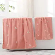 2 Embroidered Soft Towels | Star & Moon