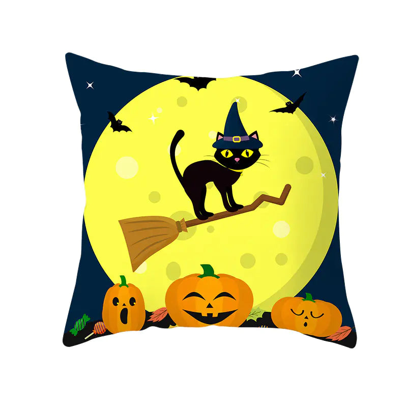 Halloween Witchy Cat & Pumpkin | Pillowcases Sorceress Sanctuary