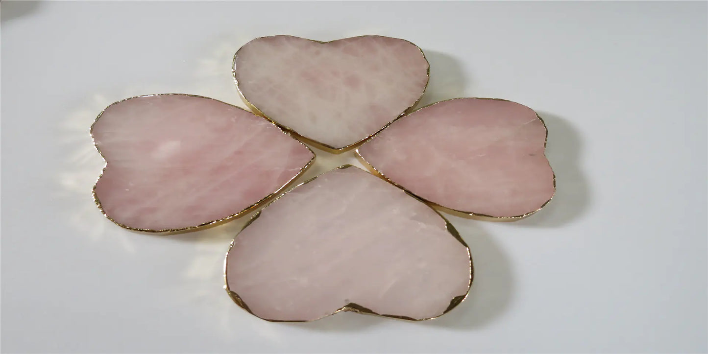 Rose Quartz Coaster Set