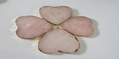 Rose Quartz Coaster Set