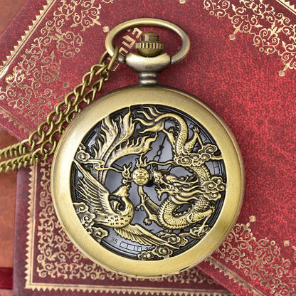 Stylish Hollow Bronze | Pocket Watch