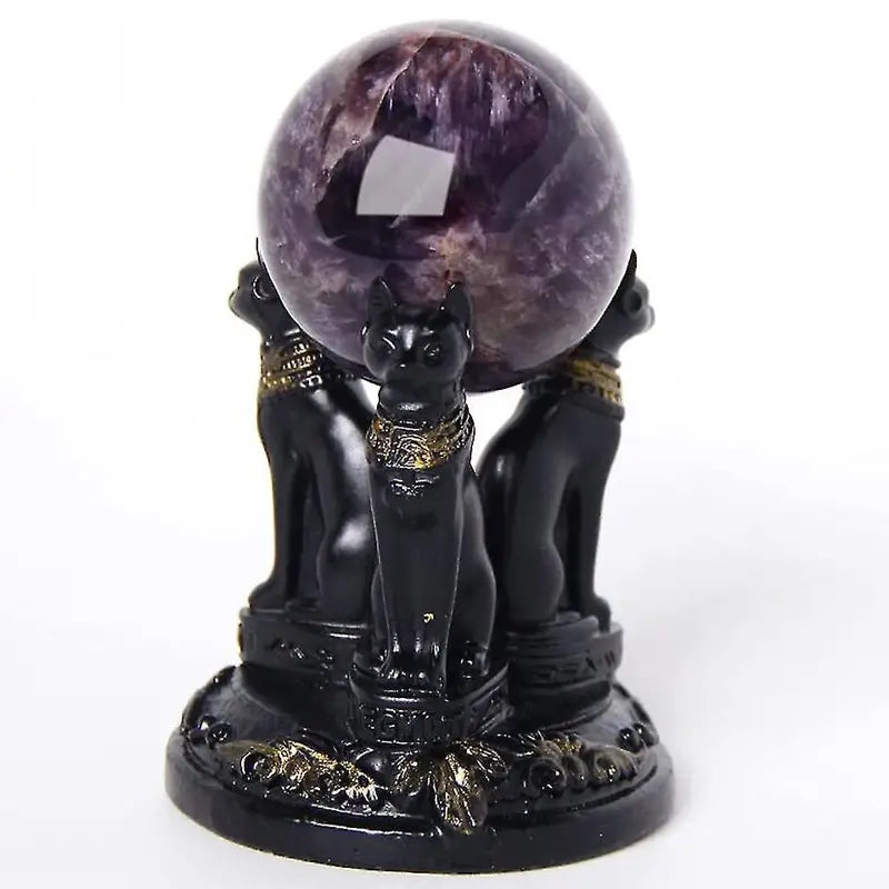 Bastet Cat Goddess Statue | Crystal Base