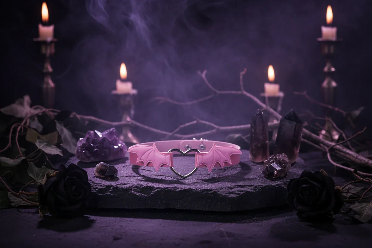 Vampire Choker - Sorceress Sanctuary Black-Necklace-Black-Bracelet-Pink-Necklace-Pink-Bracelet