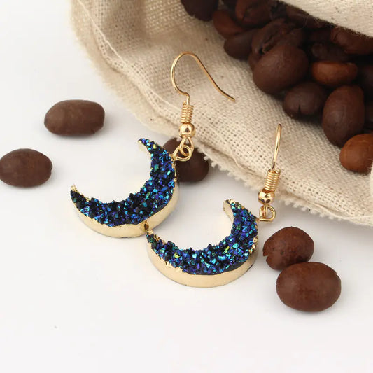 Enchanted Crescent Resin Earrings
