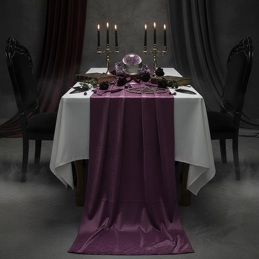 Velvet Altar Cloth - Sorceress Sanctuary Dark green / 70*300-Creamy-white / 70*300-Purple / 70*300