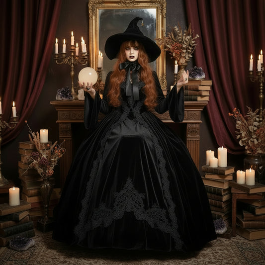 Witch’s Bow Hat - Sorceress Sanctuary Black / 45cm