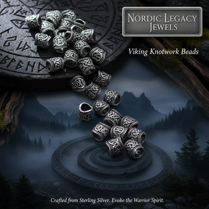 Viking Beard Beads - Sorceress Sanctuary 24pcs Silver
