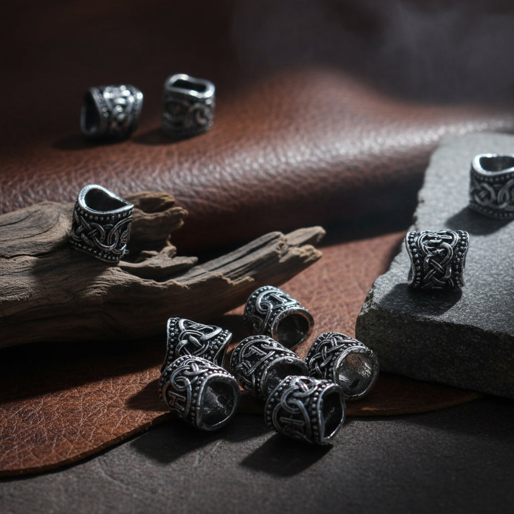 Viking Beard Beads - Sorceress Sanctuary 24pcs Silver