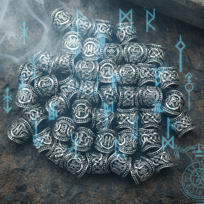 Viking Beard Beads - Sorceress Sanctuary 24pcs Silver