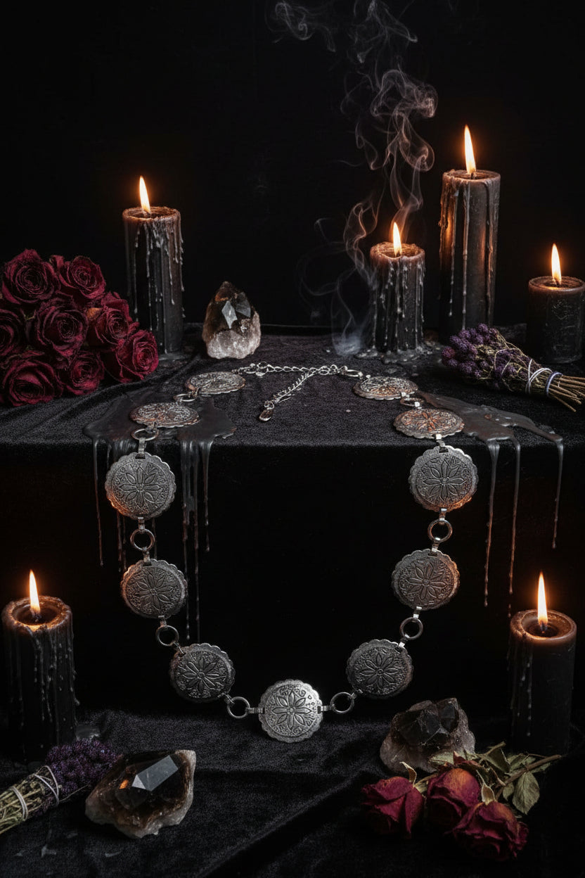 Spring Autumn Women's Adjustable Metal Waist Chain Decor Sorceress Sanctuary