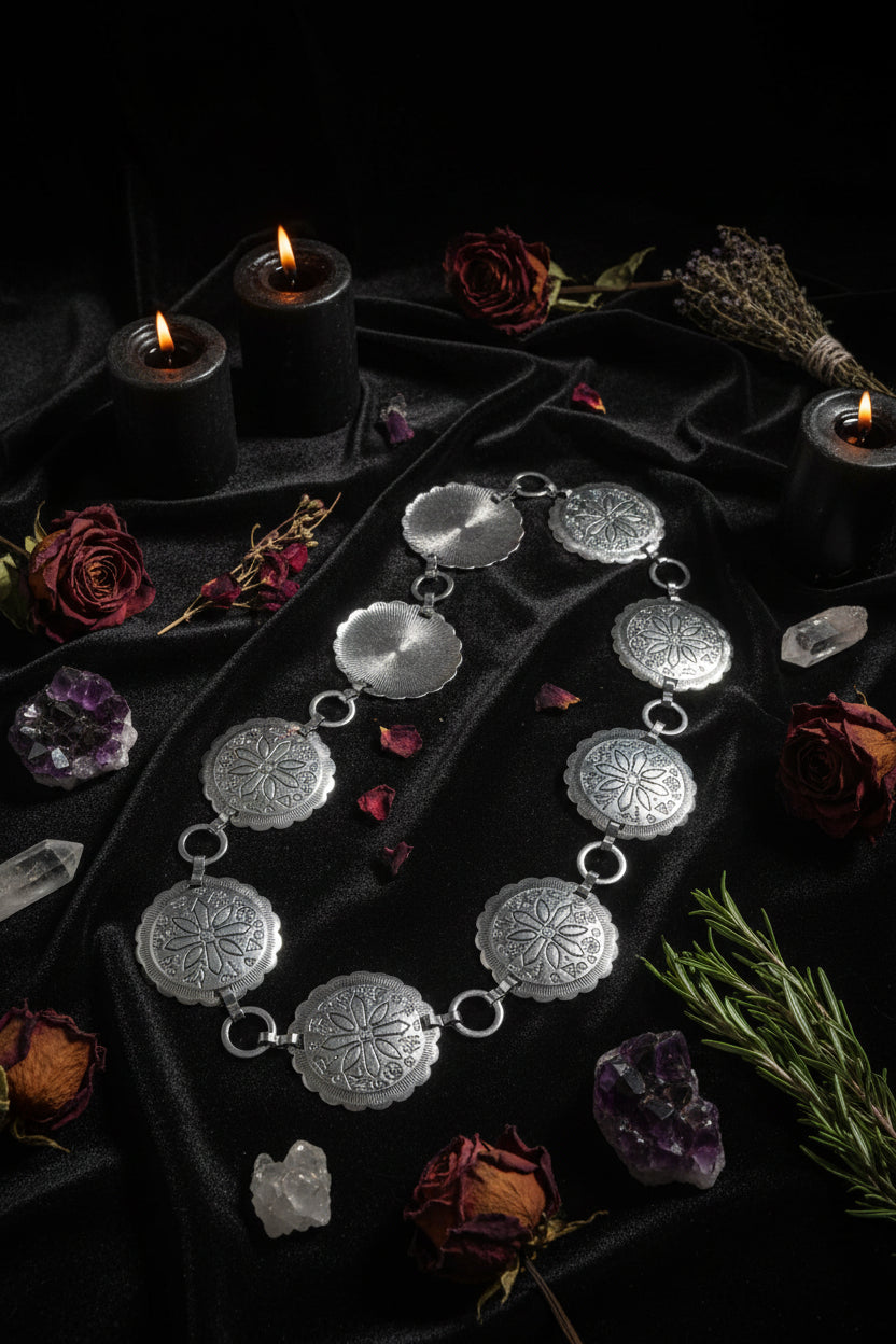 Spring Autumn Women's Adjustable Metal Waist Chain Decor Sorceress Sanctuary