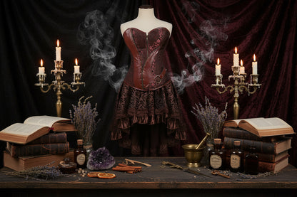 Vintage Corset Dresses - Sorceress Sanctuary Brown 1 / S-Brown 1 / XL-Brown 1 / 2XL-Brown 1 / 3XL-Brown 1 / 6XL