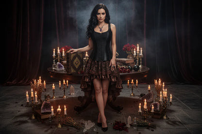 Vintage Corset Dresses - Sorceress Sanctuary Brown 1 / S-Brown 1 / XL-Brown 1 / 2XL-Brown 1 / 3XL-Brown 1 / 6XL