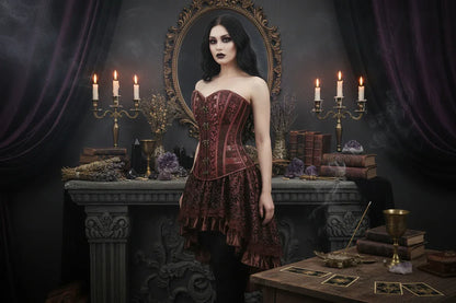 Vintage Corset Dresses - Sorceress Sanctuary Brown 1 / S-Brown 1 / XL-Brown 1 / 2XL-Brown 1 / 3XL-Brown 1 / 6XL