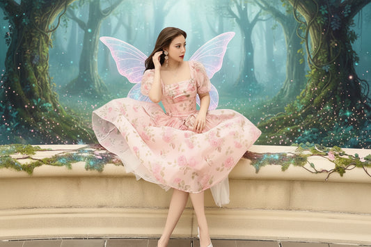 Vintage Fairy Dress - Sorceress Sanctuary Pink / S-Pink / M-Pink / L-Pink / XL-Pink / 2XL