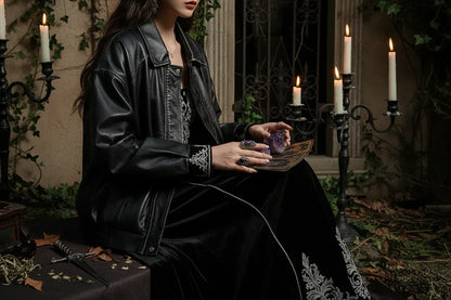 Vintage Leather Coat - Sorceress Sanctuary brown / S-brown / M-brown / L-brown / XL-Black / S