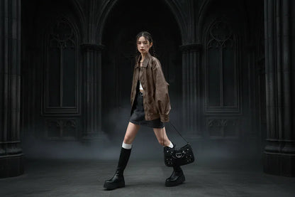 Vintage Leather Coat - Sorceress Sanctuary brown / S-brown / M-brown / L-brown / XL-Black / S