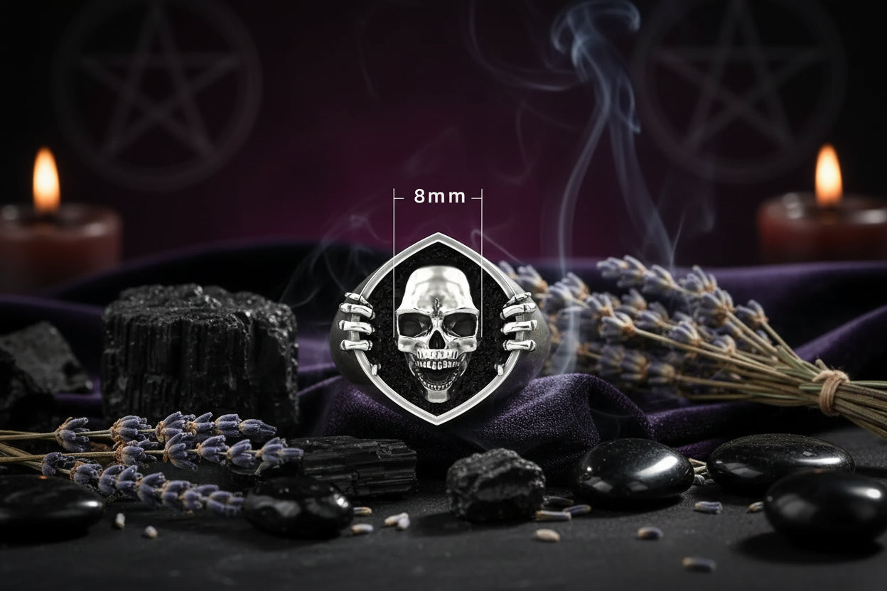 Vintage Skull Ring - Sorceress Sanctuary Silver / No. 6-Silver / No. 7-Silver / No. 8-Silver / No.9-Silver / No.10