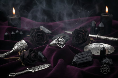 Vintage Skull Ring - Sorceress Sanctuary Silver / No. 6-Silver / No. 7-Silver / No. 8-Silver / No.9-Silver / No.10