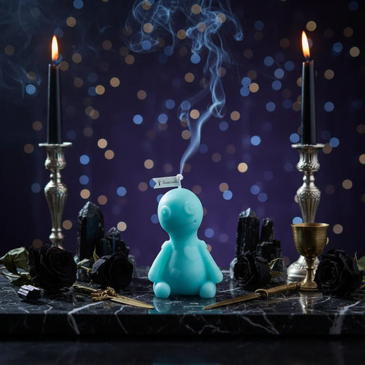 Voodoo Candle - Sorceress Sanctuary Maca Orange-Maca Yellow-Maca Green-White-Maca Lake Blue