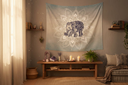 Elephant Mandala Tapestry