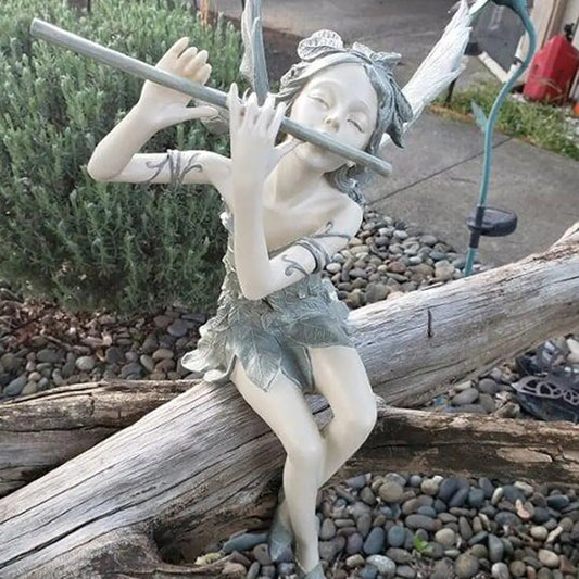 Fairy Garden Statue - Winged Outdoor Decoration Figure Sorceress Sanctuary