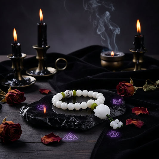 White Jade Bracelet - Sorceress Sanctuary 1 Style-2 Style-3 Style-4 Style-5 Style