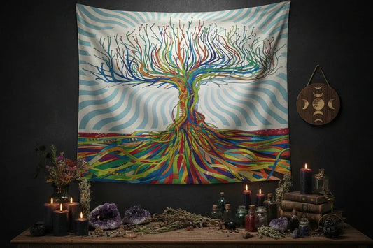 Wicca Tree Tapestry - Sorceress Sanctuary 150x130cm-150x200cm