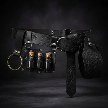 Wiccan Belt - Sorceress Sanctuary Phoenix Black