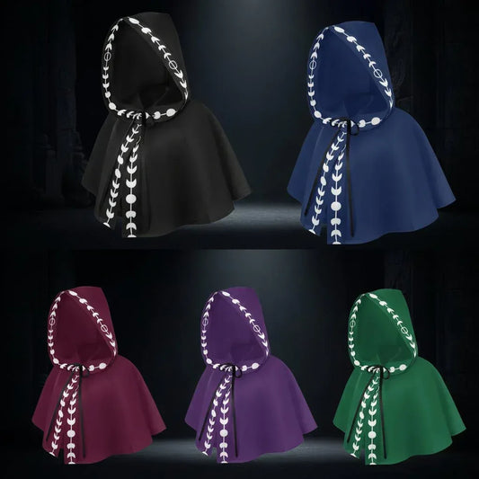 Wiccan Cloak Hood - Sorceress Sanctuary Purple-Royal Blue-Burgundy-Green-Black