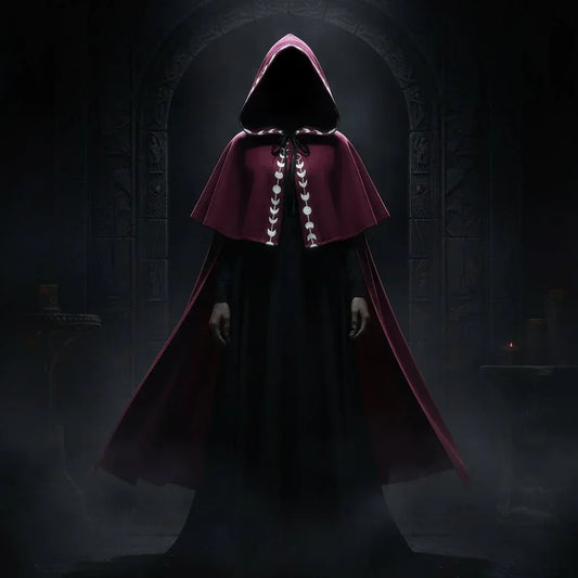 Wiccan Cloak Hood - Sorceress Sanctuary Purple-Royal Blue-Burgundy-Green-Black