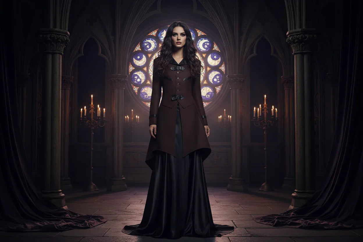 Wiccan Dovetail Coat - Sorceress Sanctuary Blue / S-Blue / M-Blue / L-Blue / XL-Blue / XXL