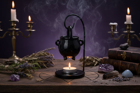 Wiccan Mini Cauldron - Sorceress Sanctuary Witch soup pot (black)-Witch soup pot (white)