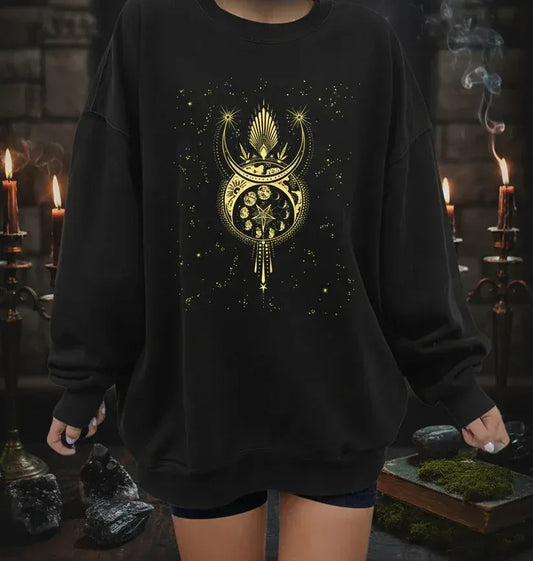 Wiccan Star Sweater - Sorceress Sanctuary Black / S-Black / M-Black / L-Black / XL-Black / 2XL