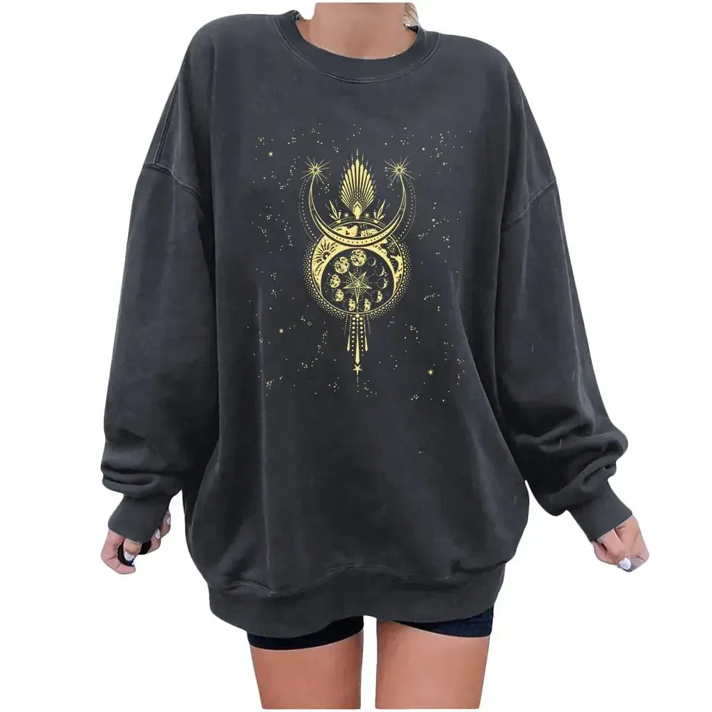 Wiccan Star Sweater - Sorceress Sanctuary Black / S-Black / M-Black / L-Black / XL-Black / 2XL