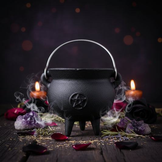 Wiccan Tripod Pot - Sorceress Sanctuary Black