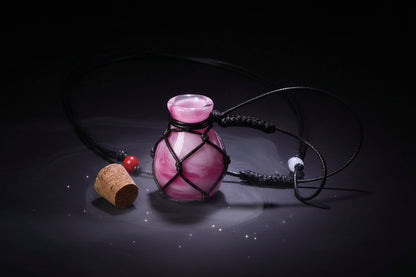 Wish Bottle Necklace - Sorceress Sanctuary Entangling Lotus-White Peony-Straight bottle peony-Happy-Small wild flowers