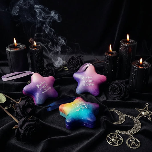 Wish Star Tin - Sorceress Sanctuary Aurora-Blue-Red-Apple Green-Marble