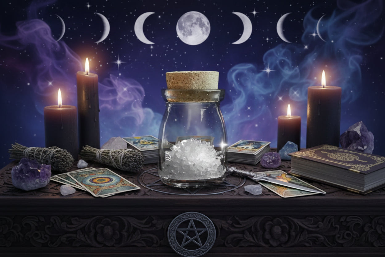 Wishing Crystal Bottles - Sorceress Sanctuary Purple-Blue-Red-Yellow-Green