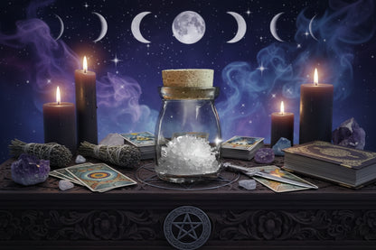 Wishing Crystal Bottles - Sorceress Sanctuary Purple-Blue-Red-Yellow-Green