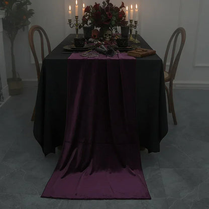 Velvet Witch Altar Cloth - Sorceress Sanctuary Dark green / 70*300-Creamy-white / 70*300-Purple / 70*300