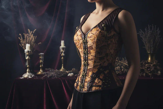 Witch Corset Top - Sorceress Sanctuary S / Black-S / Yellow-M / Black-M / Yellow-L / Black