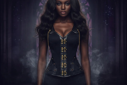 Witch Corset Top - Sorceress Sanctuary S / Black-S / Yellow-M / Black-M / Yellow-L / Black