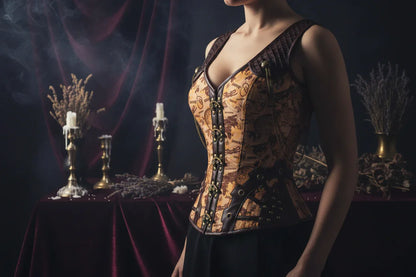 Witch Corset Top - Sorceress Sanctuary S / Black-S / Yellow-M / Black-M / Yellow-L / Black