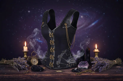 Witch Corset Top - Sorceress Sanctuary S / Black-S / Yellow-M / Black-M / Yellow-L / Black