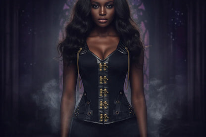 Witch Corset Top - Sorceress Sanctuary S / Black-S / Yellow-M / Black-M / Yellow-L / Black