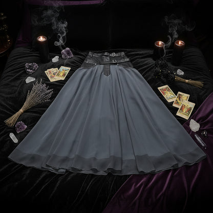 Witch High Skirt - Sorceress Sanctuary Black / M-Black / XL-Black and gray / L-Black and gray / S-Black and gray / XL