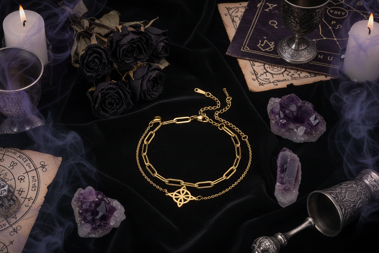 Witch Knot Anklet - Sorceress Sanctuary Gold Color