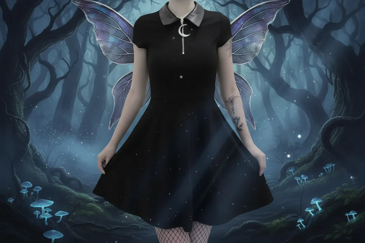 Witch Moon Dress - Sorceress Sanctuary Black / S-Black / M